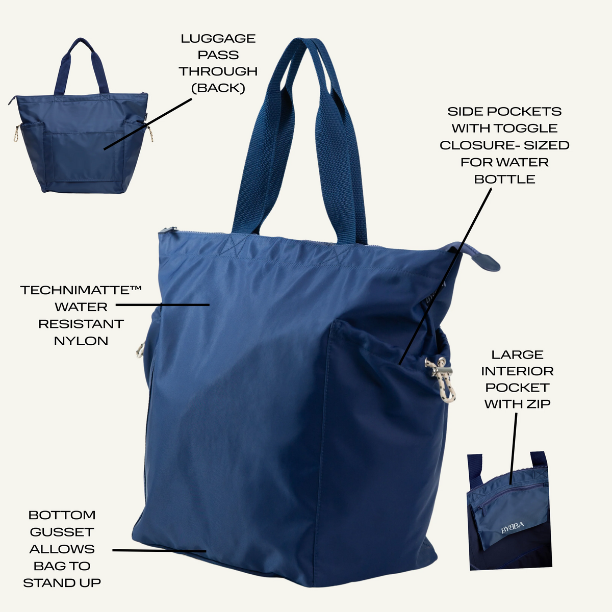 THE RIPPLE TOTE BAG // NAVY SEAL