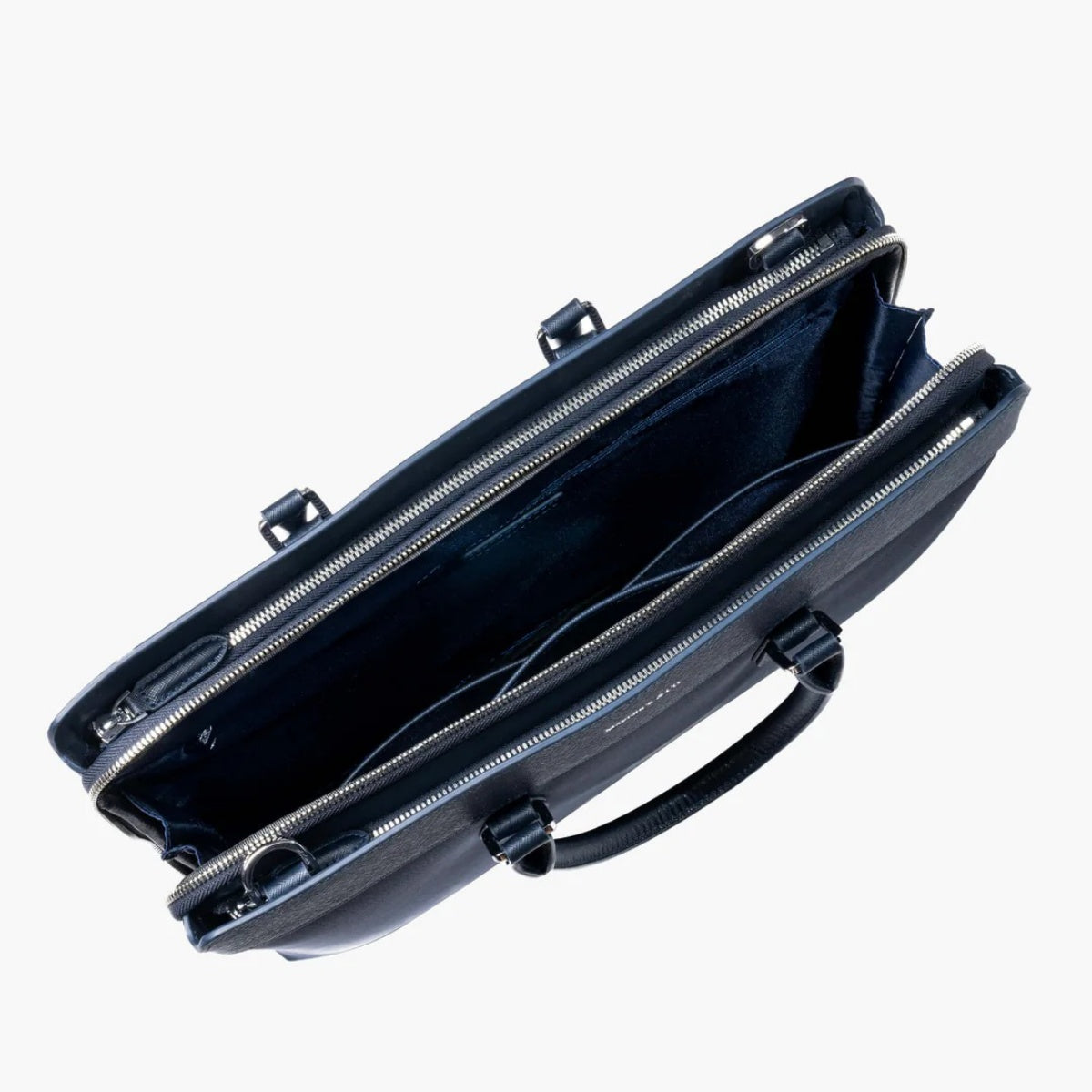 Alpha Leather-Trimmed Briefcase