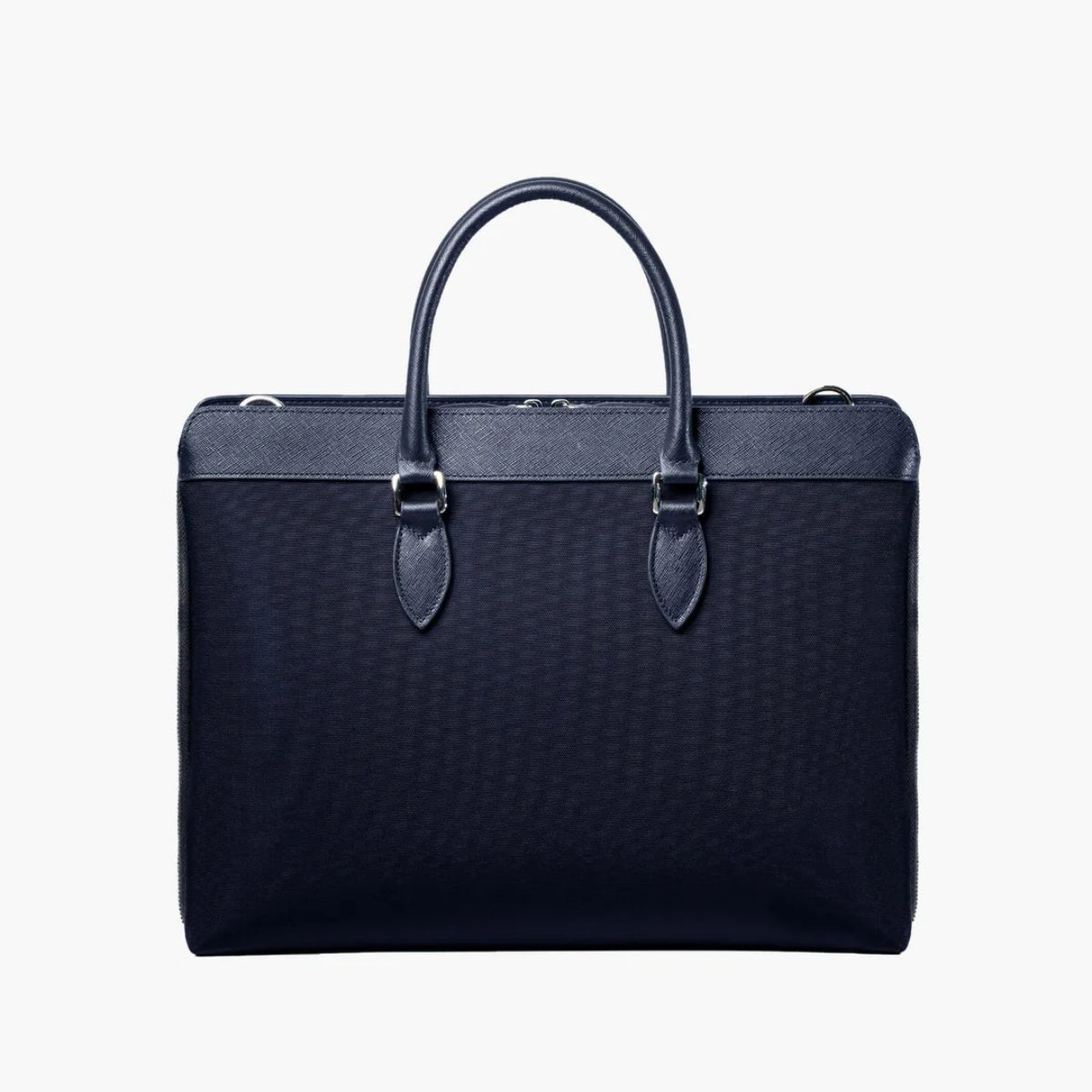 Alpha Leather-Trimmed Briefcase