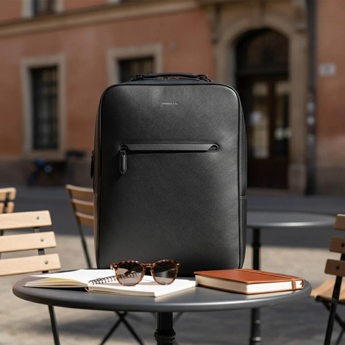 Earthen Recycled Leather Backpack