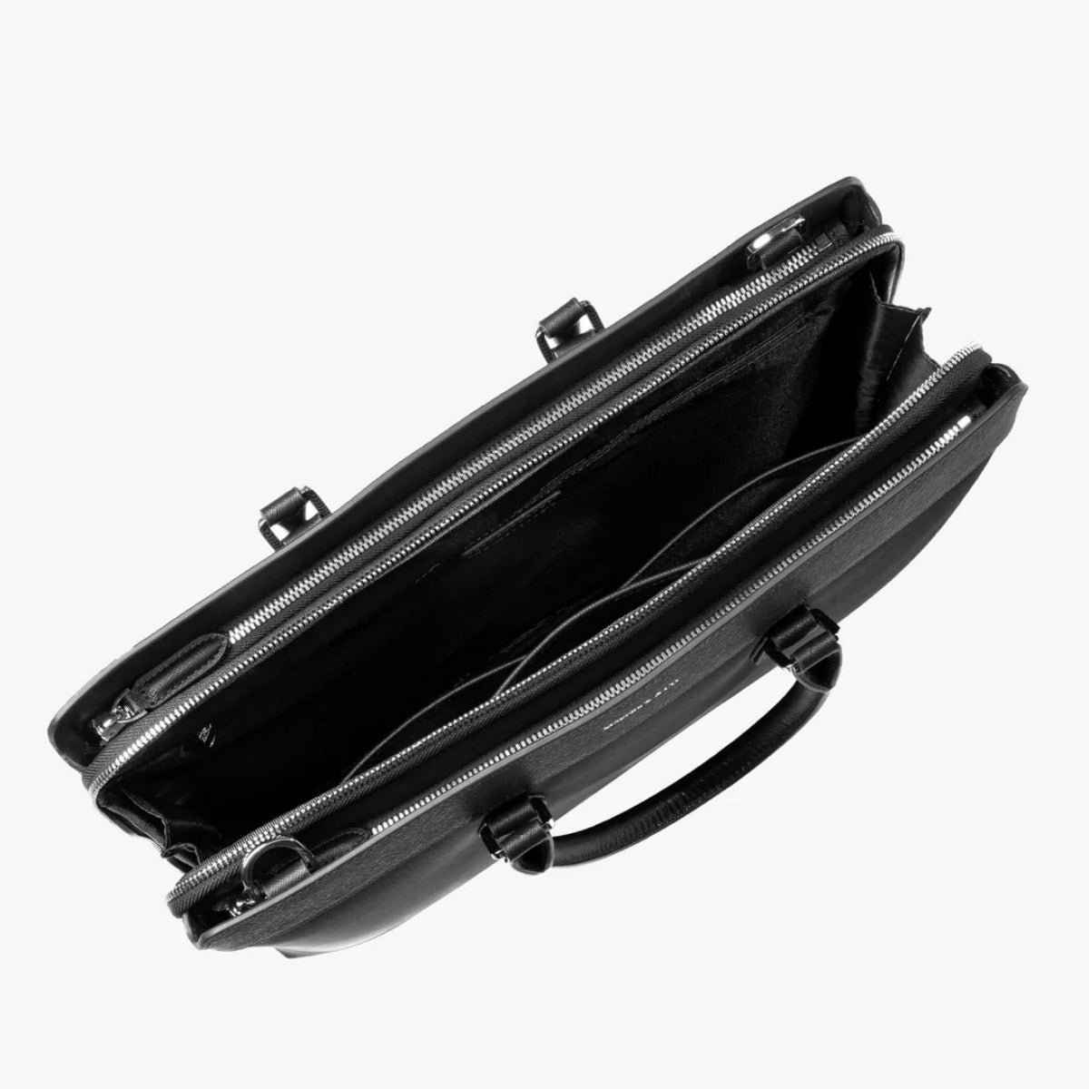 Alpha Leather-Trimmed Briefcase