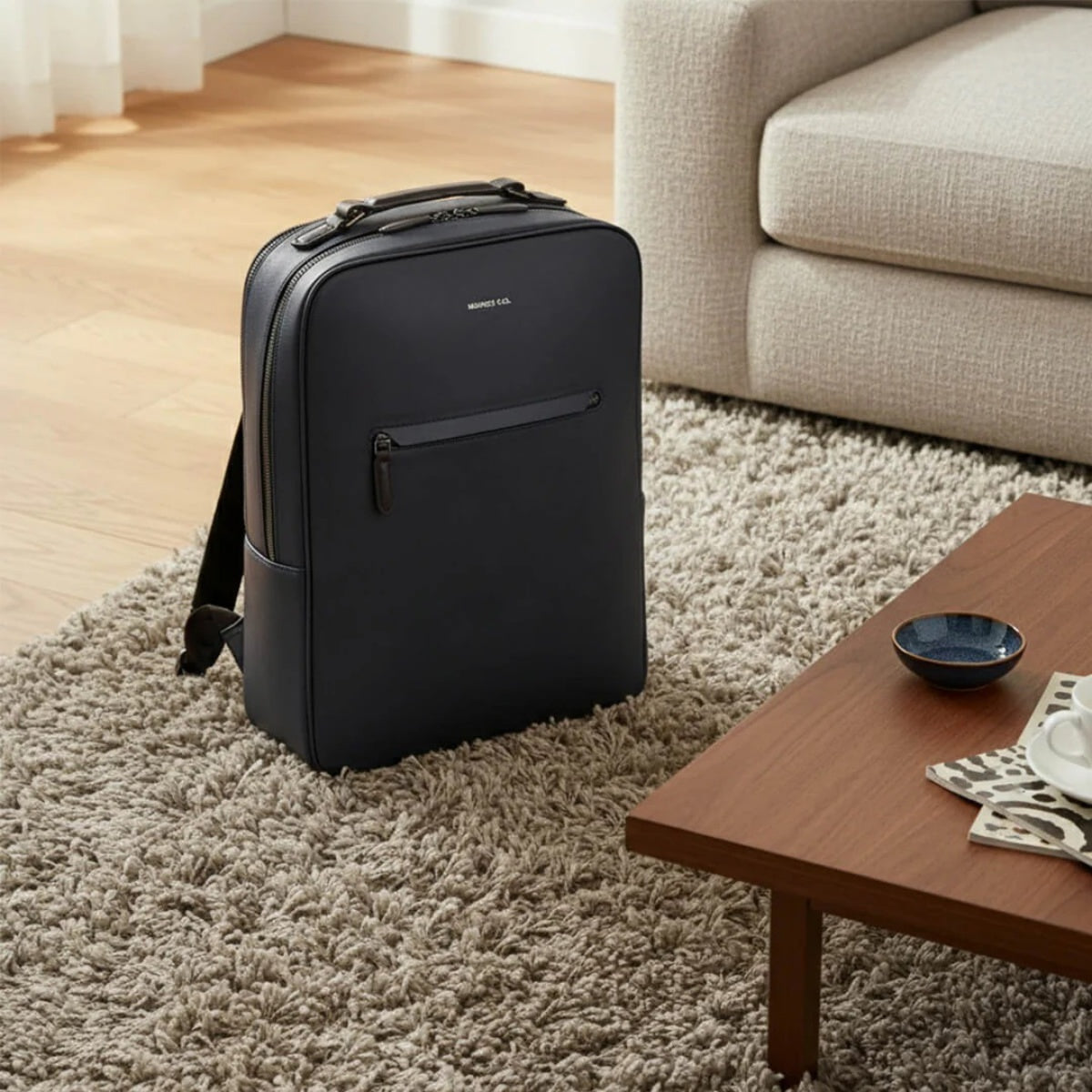 Earthen Recycled Leather Backpack