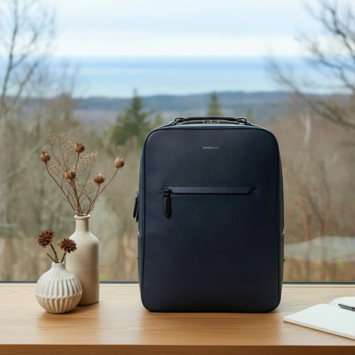 Earthen Recycled Leather Backpack