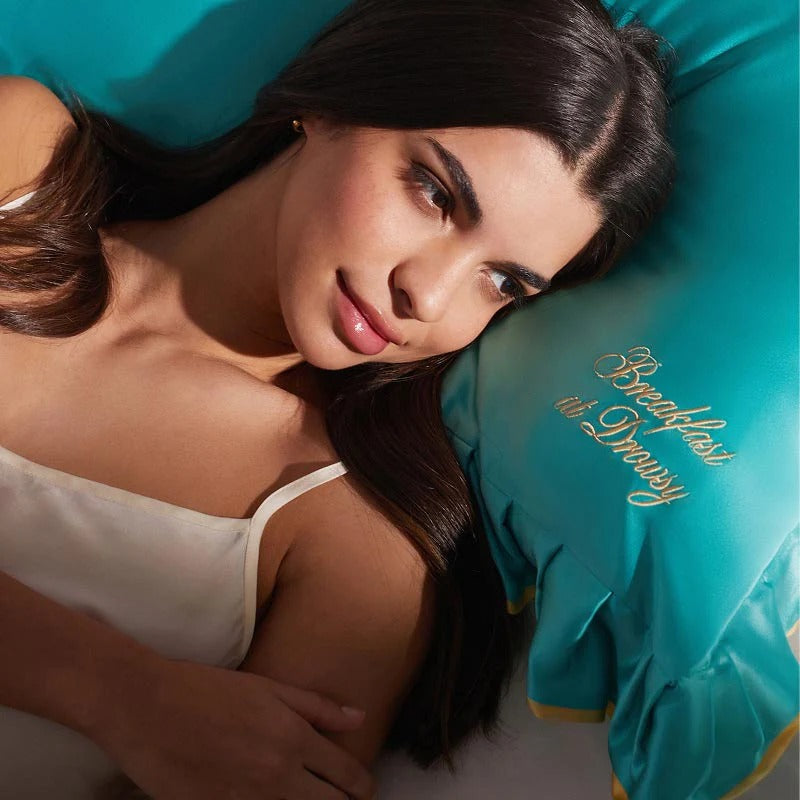 Breakfast at Drowsy - Turquoise Pillowcase