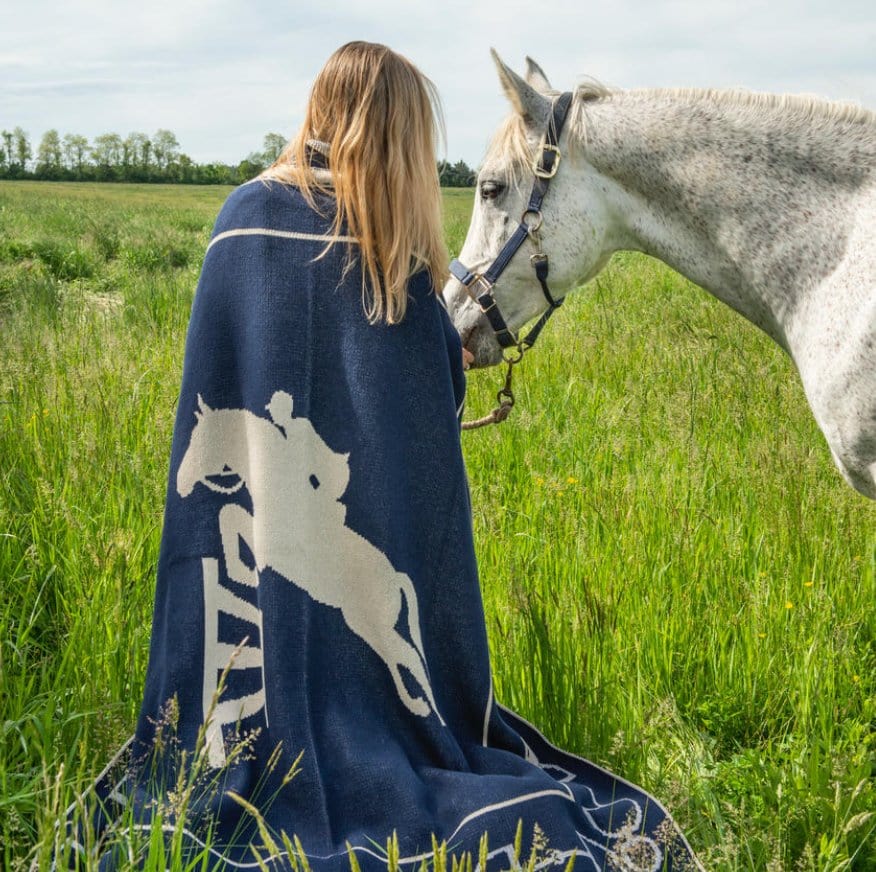 in2green Eco Throw Cotton Sustainable Knit Throw Blanket - Equestrian Jumper 655646735528 BL01EJ4
