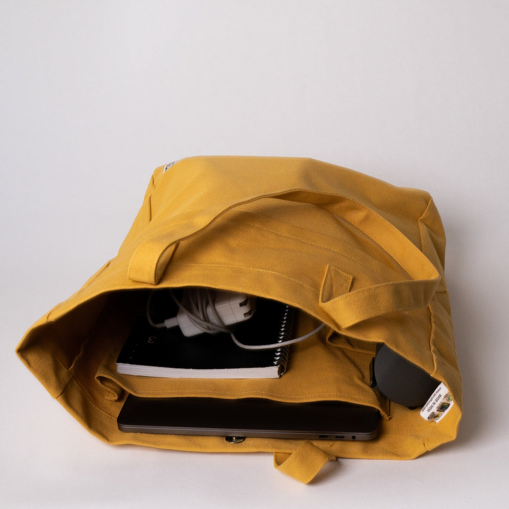 large tote bag with compartments