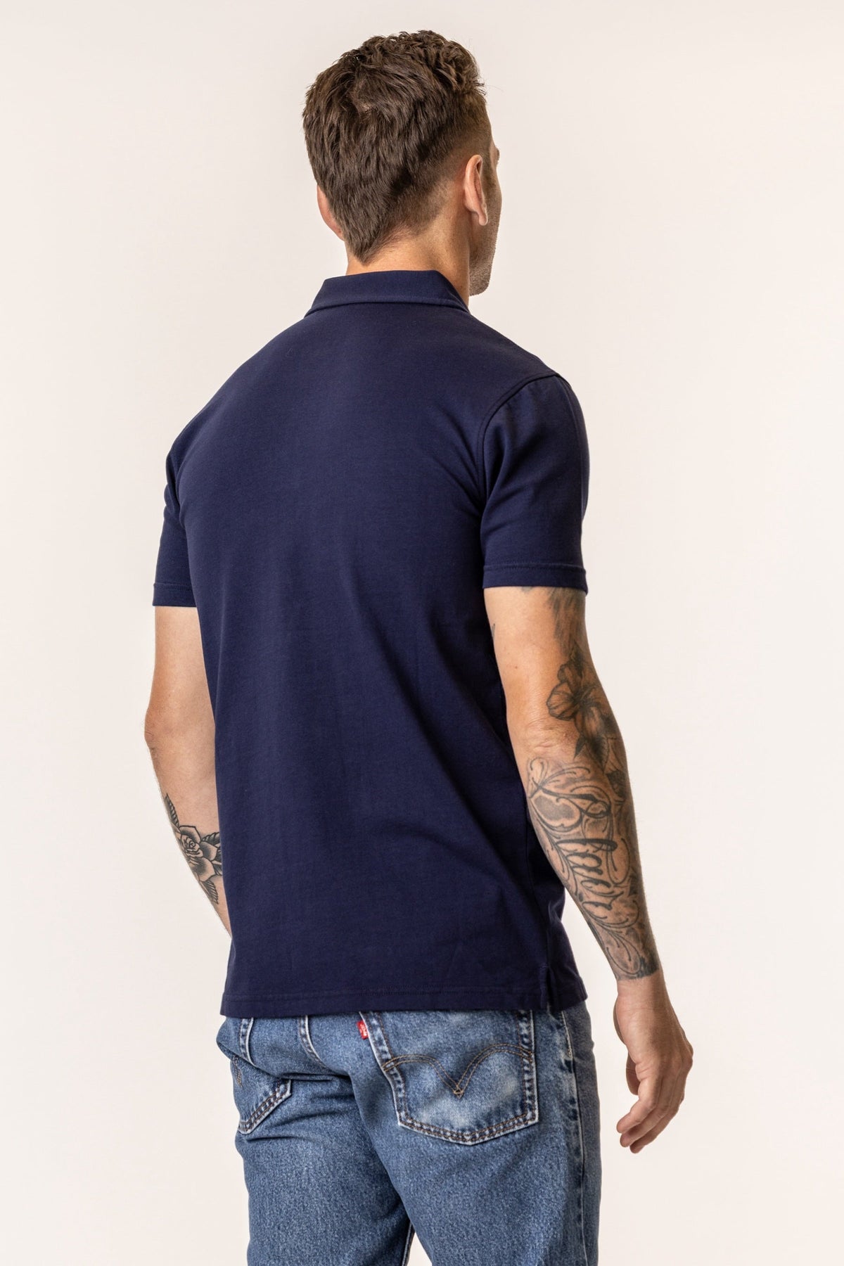 men's polo organic cotton#color_navy-blue