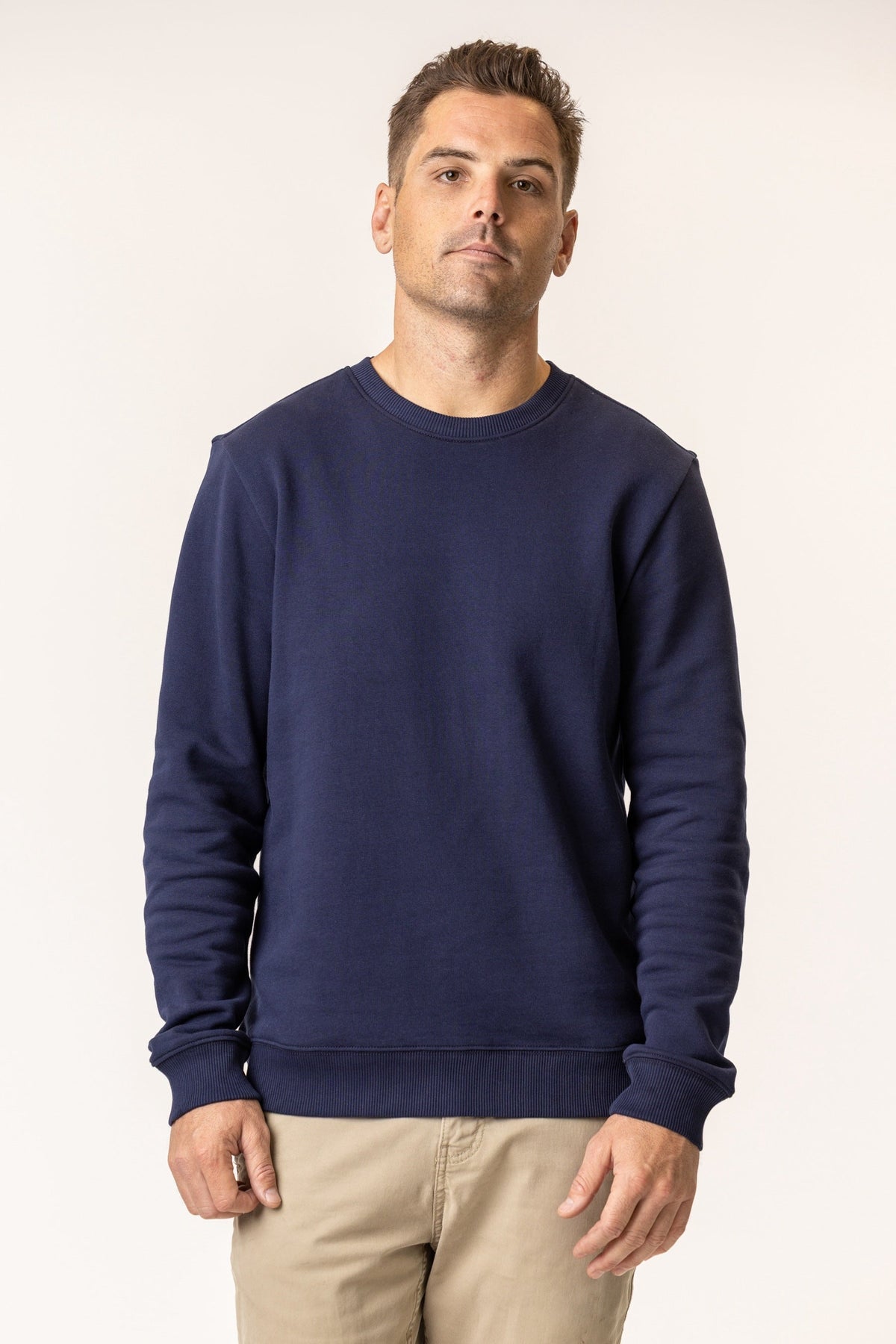 mens 100 cotton sweatshirt#color_navy-blue