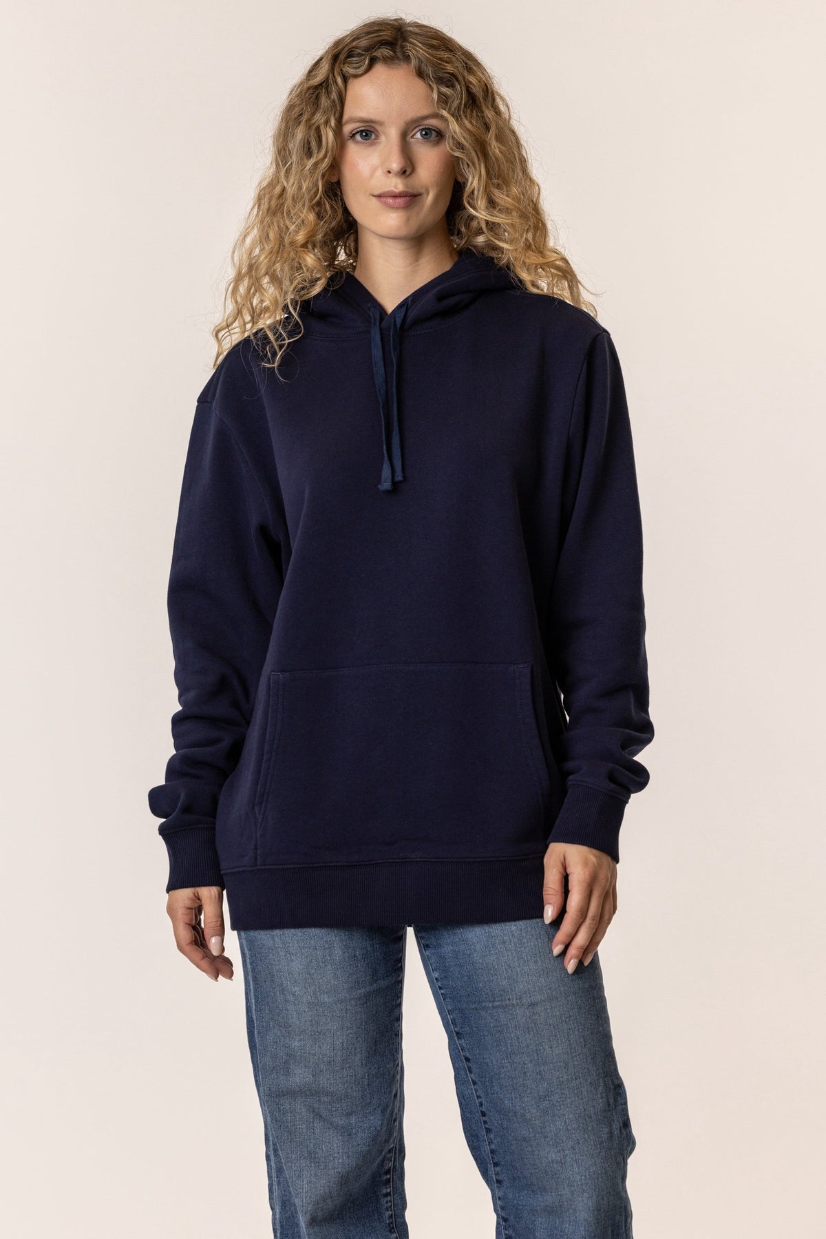 organic cotton hoodies for women#color_navy-blue