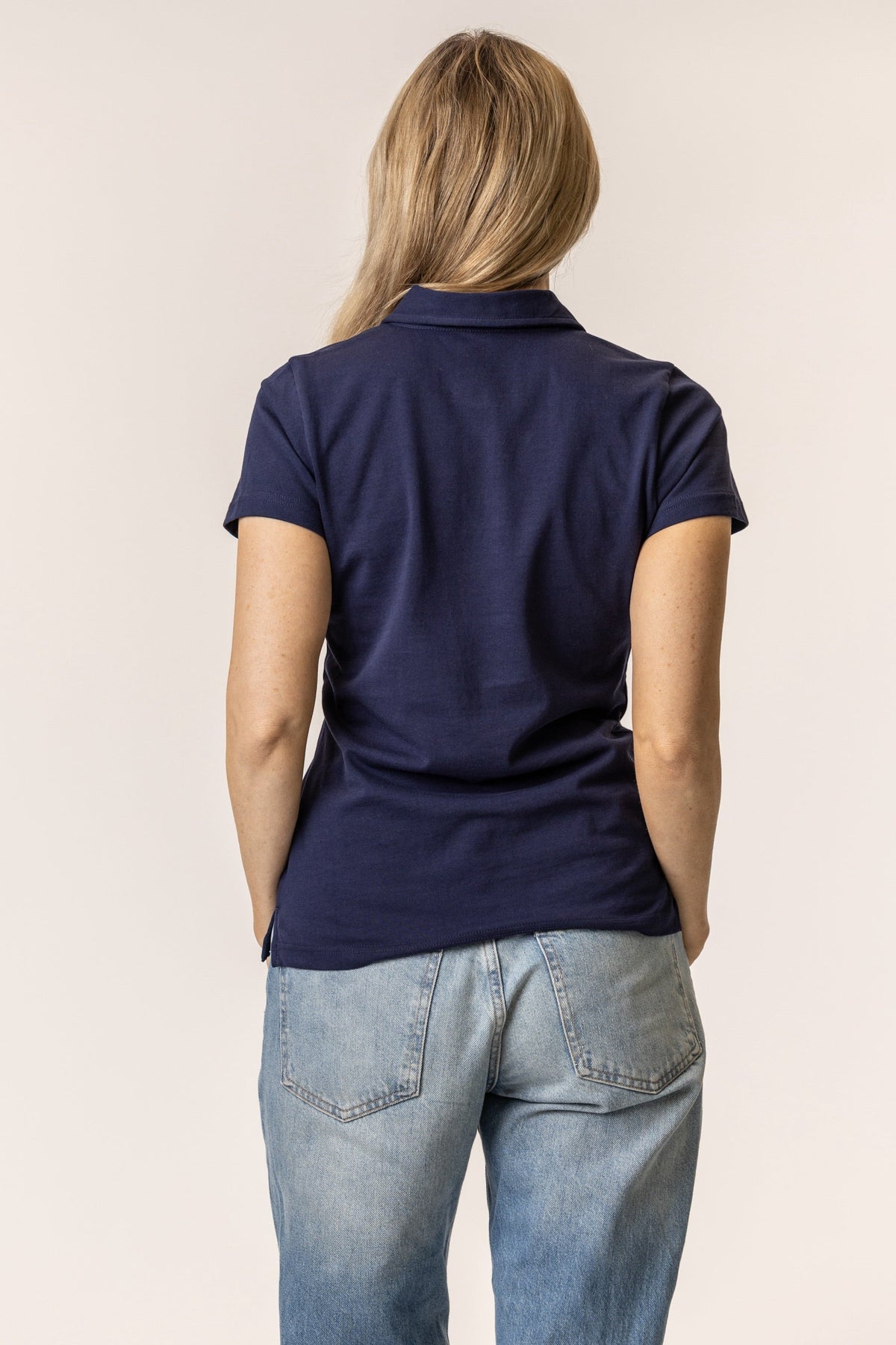 organic cotton polo shirts#color_navy-blue