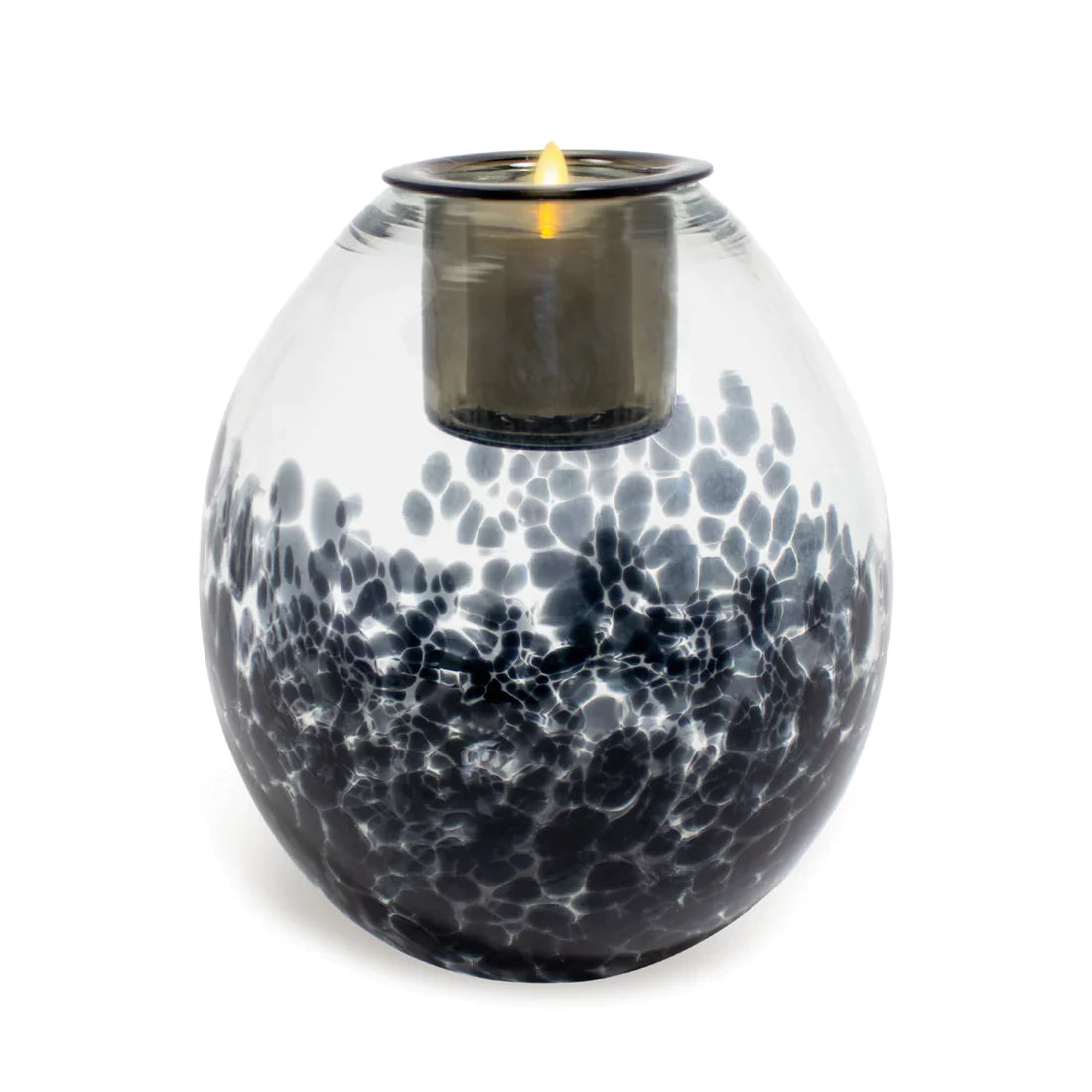 Glass Oval w Luminara Flameless