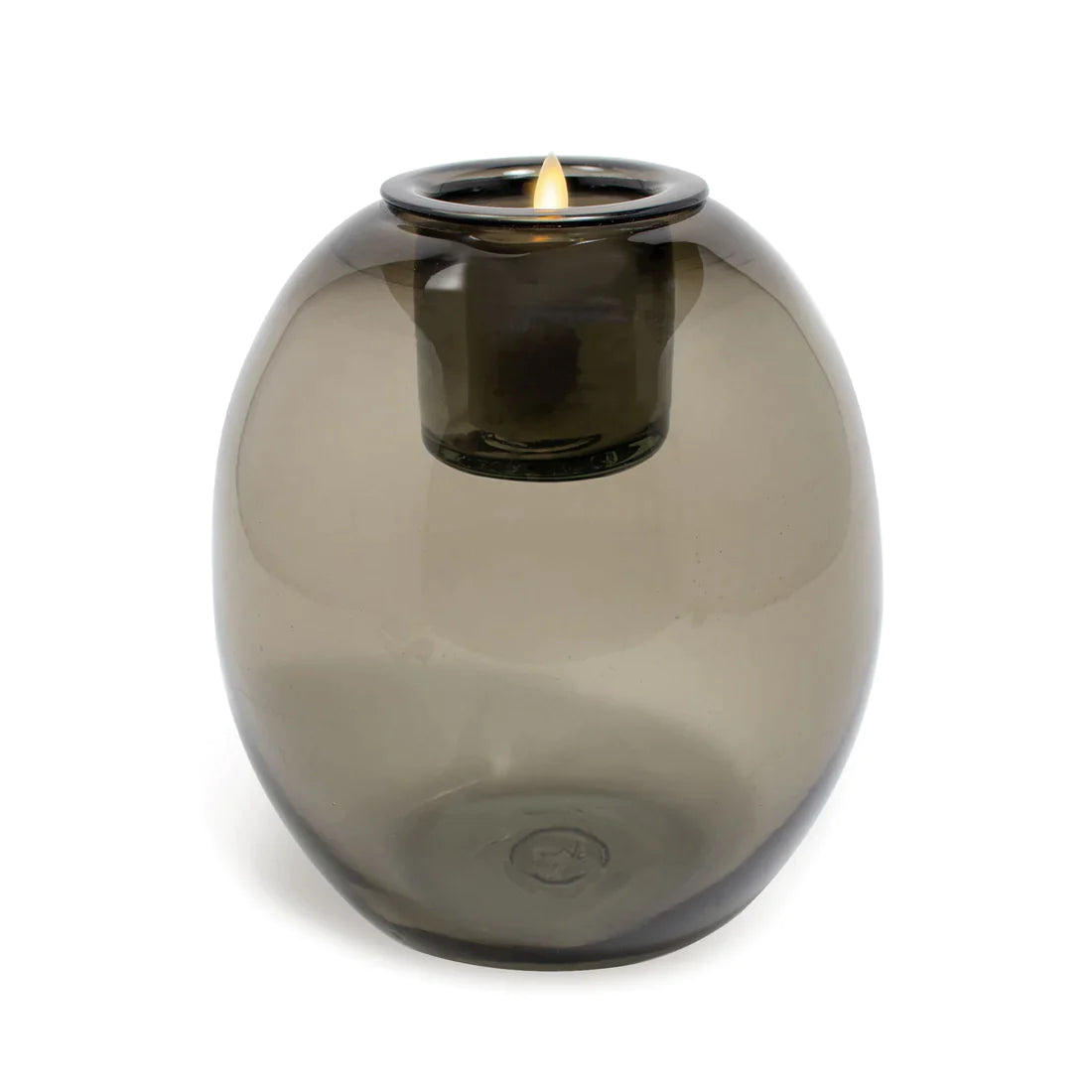 Glass Oval w Luminara Flameless