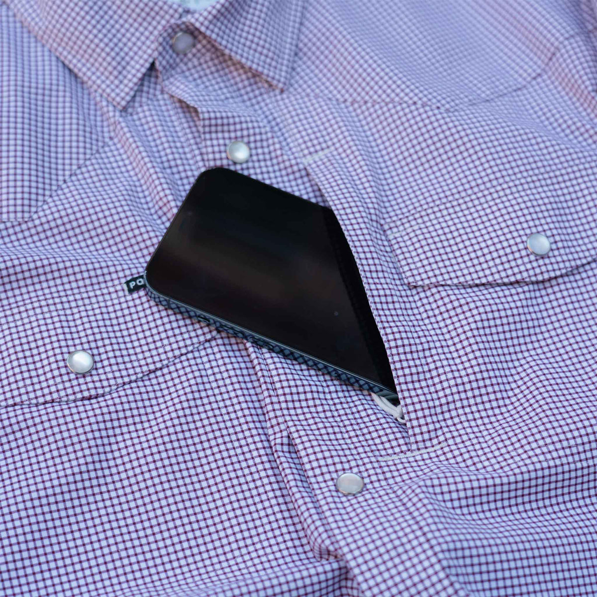 Close up of phone pocket