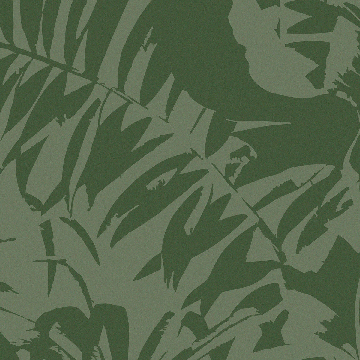 Close-up detail of Recess Zuma pickleball paddle tropical palm leaf botanical pattern in forest green