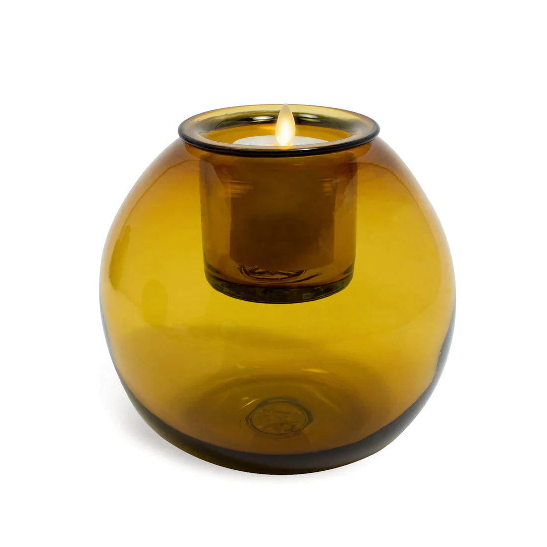 Glass Round w 3&quot; Burner