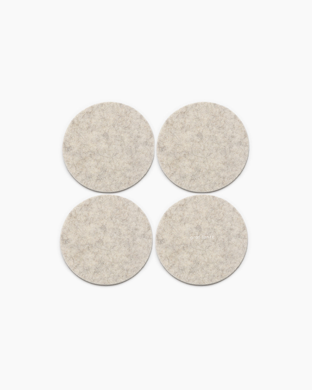 Bierfilzl Merino Wool Round Coaster Solid 4 Pack