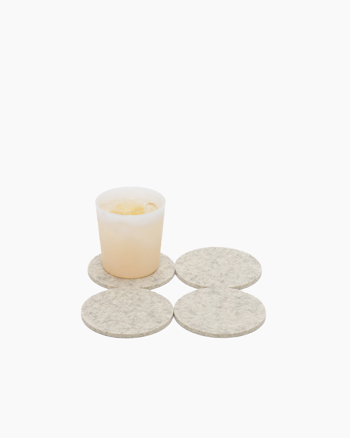 Bierfilzl Merino Wool Round Coaster Solid 4 Pack