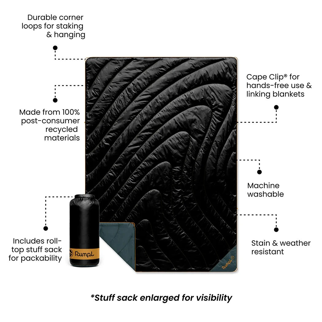 Original Puffy Blanket - Black - 1 Person