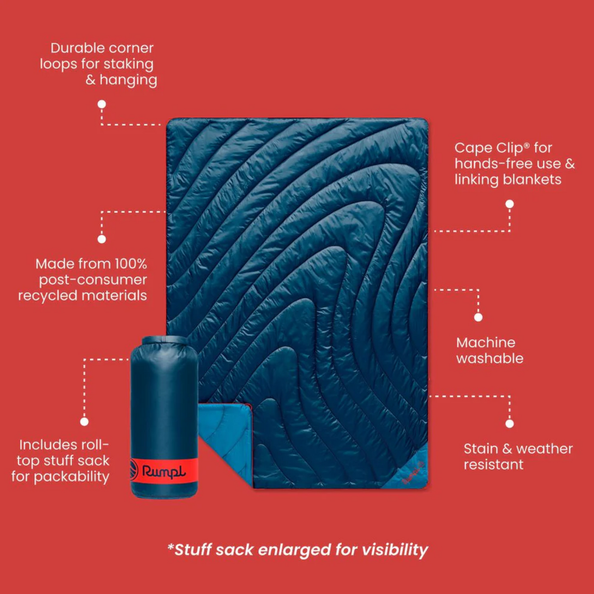 Original Puffy Blanket - Deepwater - 1 Person
