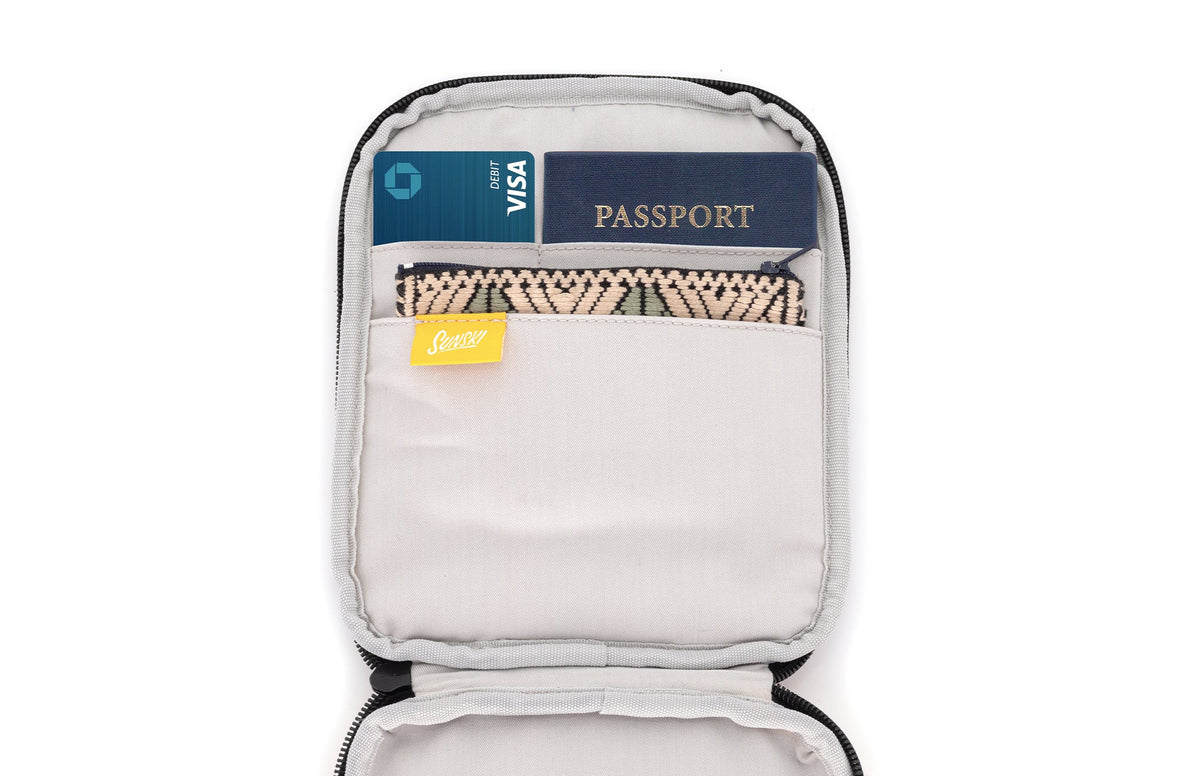 PROD_CAR_TC_GRA sunski travel case graphite showing stuff in extra pockets