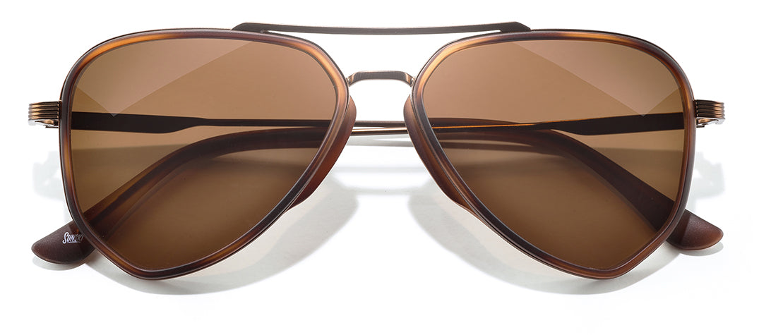sunski astra tortoise amber front angle