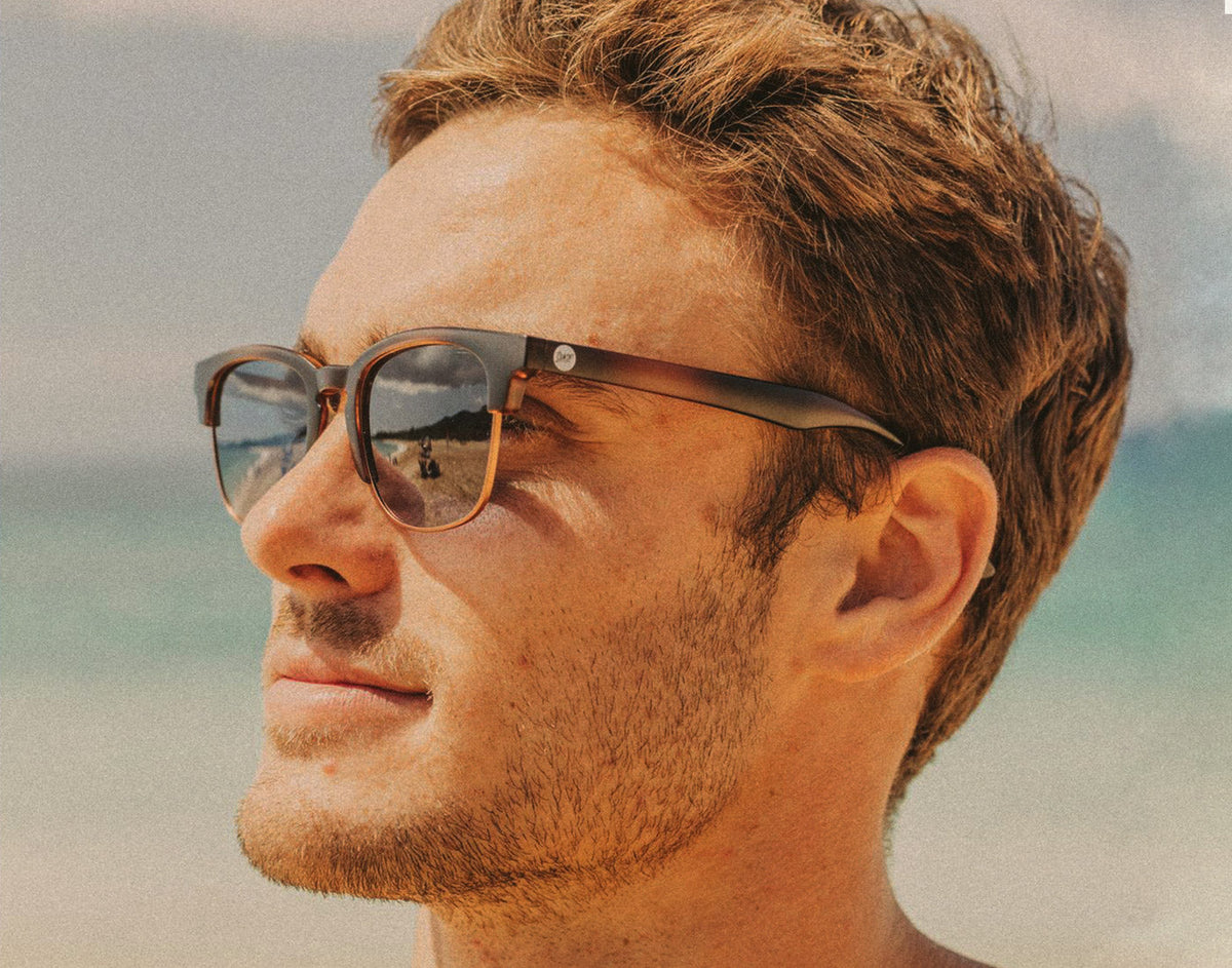 STORY profile of man wearing sunski cambria sunglasses