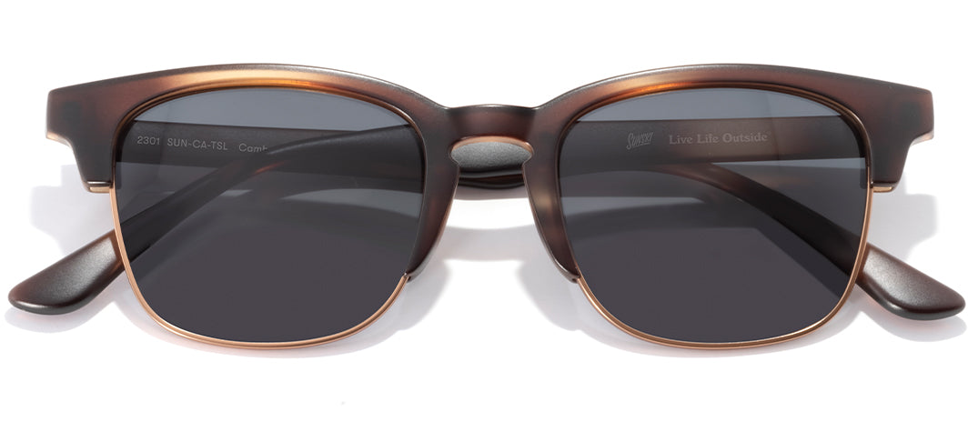 sunski cambria whiskey tortoise slate front angle