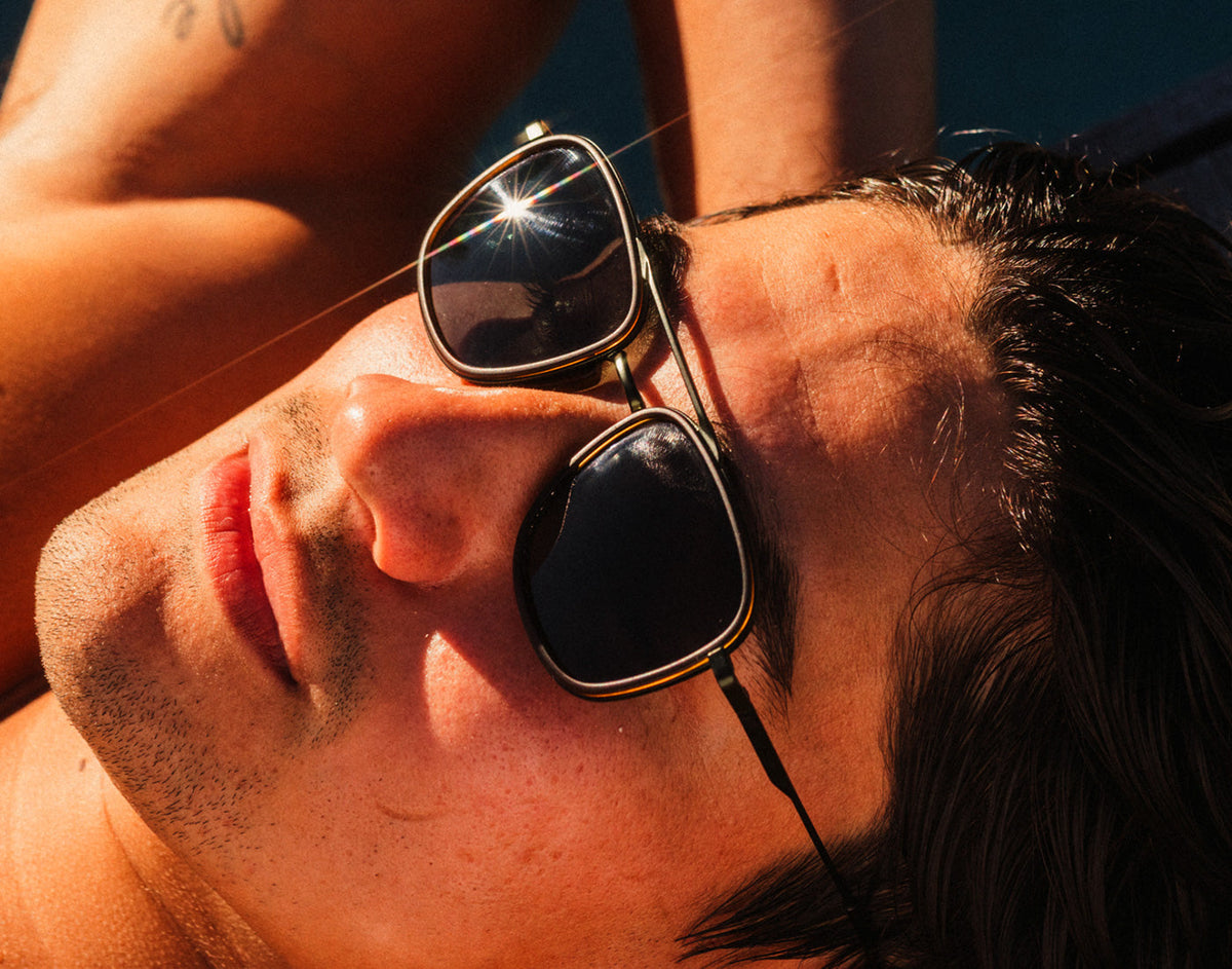 STORY guy basking wearing sunski estero sunglasses
