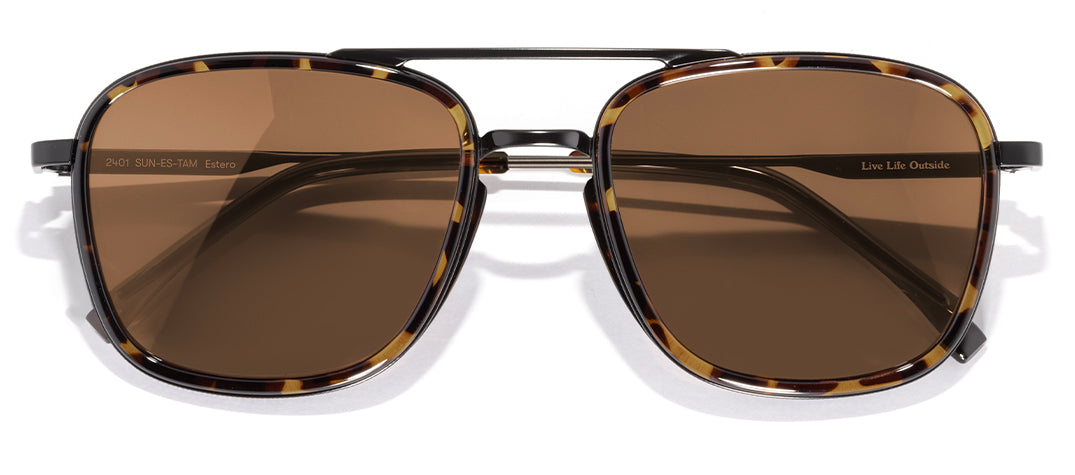 sunski estero tortoise amber front angle