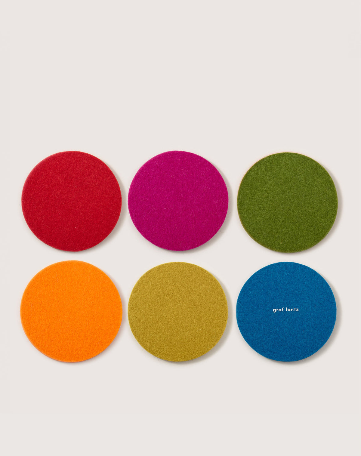 Bierfilzl Merino Wool Round Coaster Multi 6 Pack