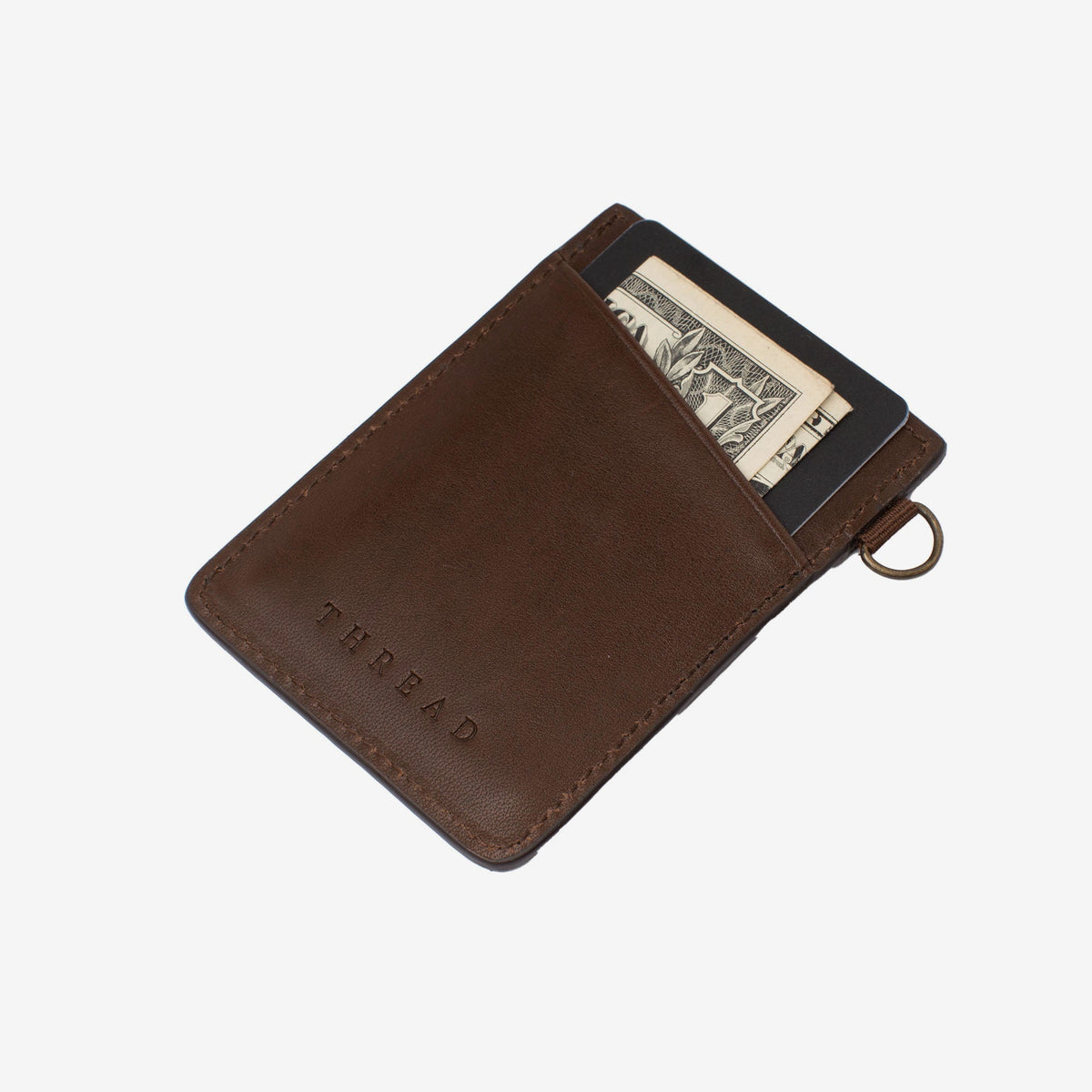 Vertical Leather Wallet - Chocolate - Thread®