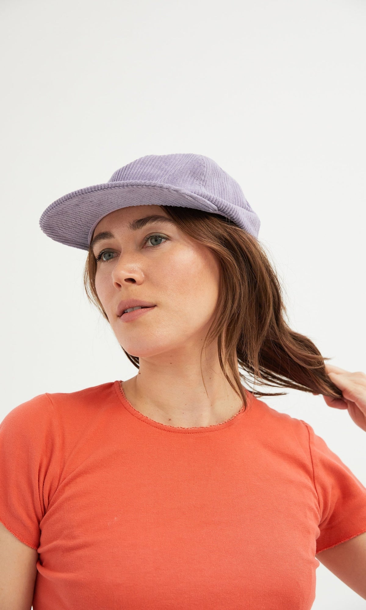 Weld Mfg Field Trip Hat-Unstructured 5 panel corduroy snapback hat, vintage inspired baseball hat, Moonstone