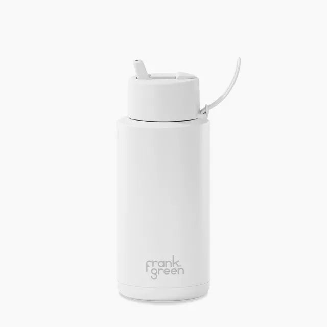 Ceramic Reusable Bottle - Flip Straw Lid