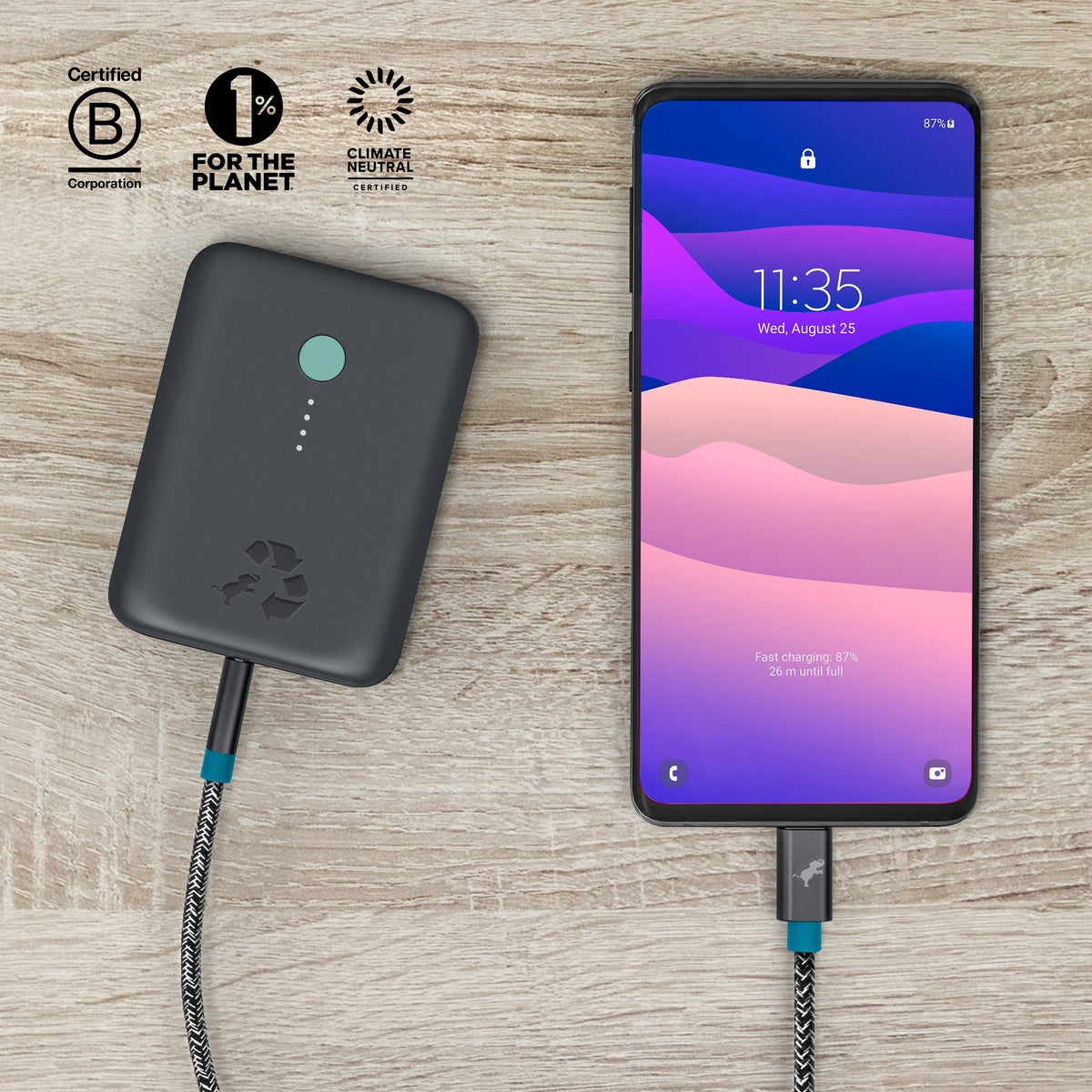 PowerKnit USB-C to USB-A